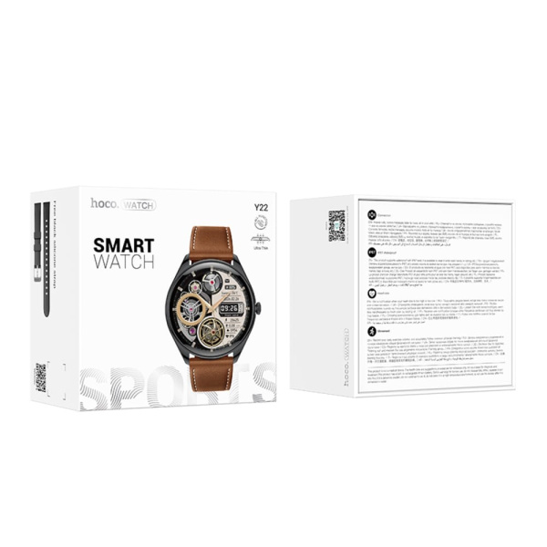 Смарт-часы Hoco Y22 AMOLED Smart sports watch (call version) Black