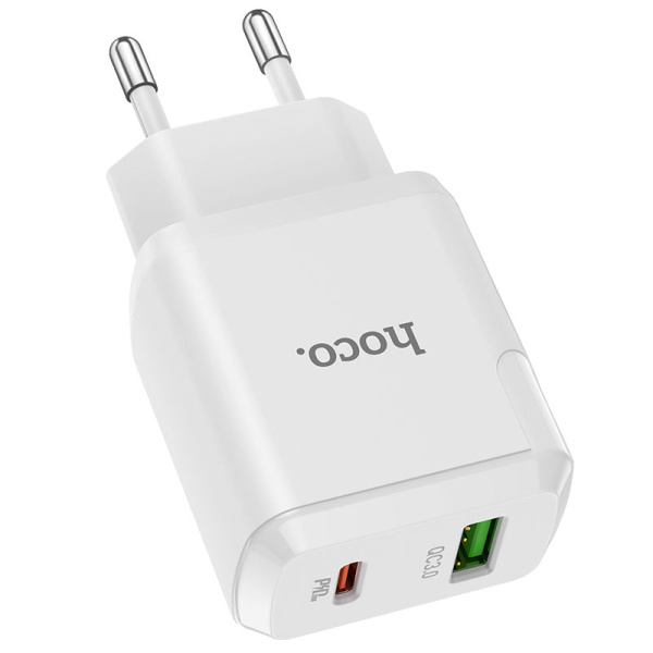 Зарядное устройство Hoco N5 USB + Type-С 20w Белый