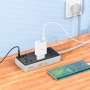 Сетевой фильтр Hoco AC8A (3гнезда,2*USB, 1*QC3.0, 1*PD30W) черный 1.5м
