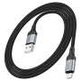 Чёрный кабель Hoco X102 Fresh USB-A — Micro-USB длиной 1 м, общий вид