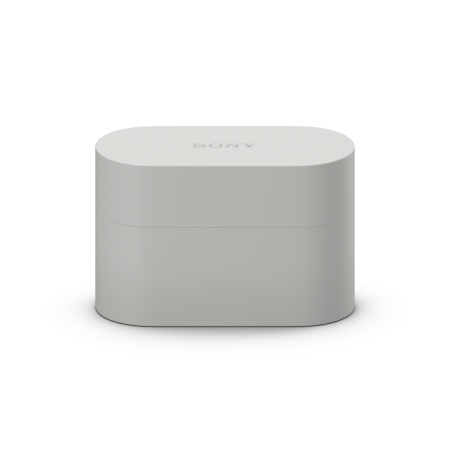 Зарядный кейс Sony WF-1000XM6 Platinum Silver, закрытый