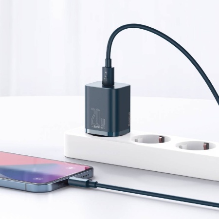 Сетевое зарядное устройство Baseus Super Si Quick Charger 1C 20W EU Blue (CCSUP-B03)