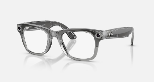 Умные очки Ray-Ban Meta Wayfarer RW4012, Shiny Transparent Grey / Transitions Sapphire, L