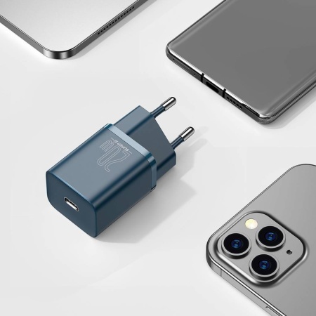 Сетевое зарядное устройство Baseus Super Si Quick Charger 1C 20W EU Blue (CCSUP-B03)
