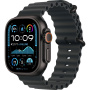 Apple Watch Ultra 2 (2024) 49mm Black Titanium Case with Black Ocean Band (MX4P3)