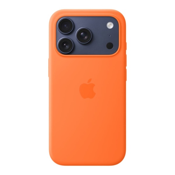 Чехол Silicone Case MagSafe совместим с ремешком через плечо 17 Pro Orange