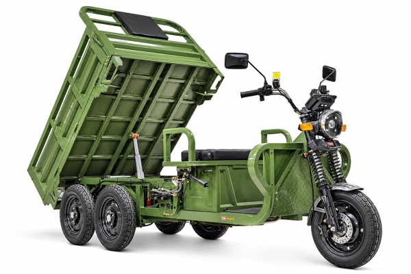 Грузовой электротрицикл Rutrike Каскад гидравлика 1600 60V1500*2W (Зеленый-3297)