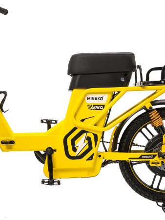 Электровелосипед Minako Uno 21Ah Желтый — официальный фотоматериал