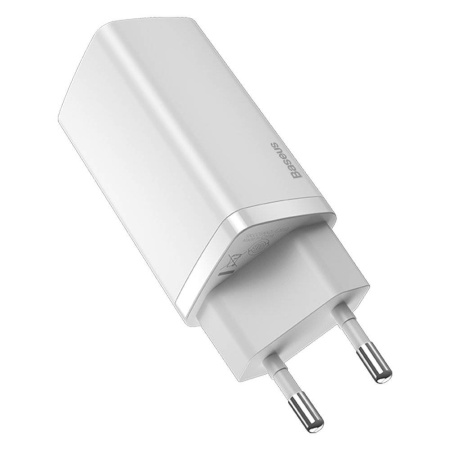 Зарядное устройство BASEUS GaN2 lite USB + USB-C, 3A, 65W, Белый (CCGAN2L-B02)