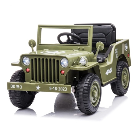 Детский электромобиль Джип Jeep Willys Mini 2628 Оливковый
