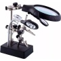Лупа светодиодная 5LED Auxiliary clip magnifier AC/DC interchangeable