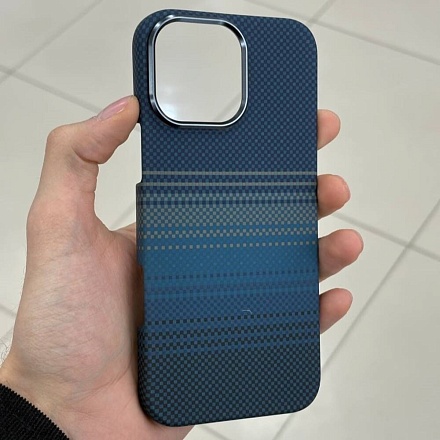 Чехол Mobikas Armor Grid Kevlar IPhone 16 Pro Max Blue Pixel