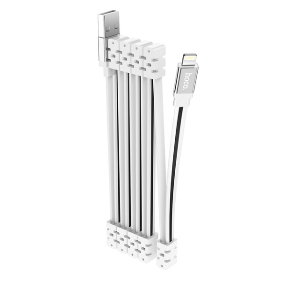 Кабель USB Hoco U103 Magnetic Absorption USB - Lightning 2.4A 1 м silver