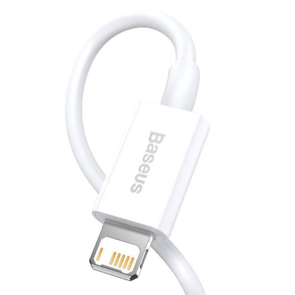 Кабель USB BASEUS Superior Series Fast Charging, USB - Lightning, 2.4А, 1 м, Белый (CALYS-A02)