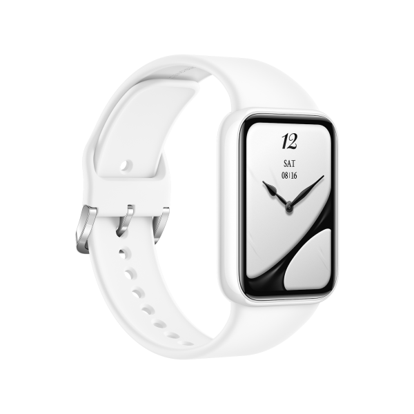 Xiaomi Smart Band 10 Pro Ceramic Edition Pearl White — фронтальный вид