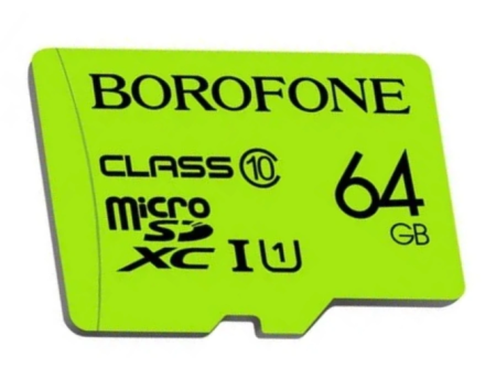 Карта памяти microSDXC BOROFONE 64GB Зеленая
