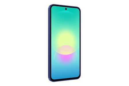Samsung Galaxy A27 8/256 Blue — спереди под углом слева