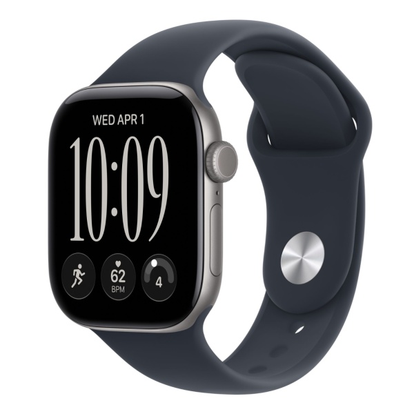 Apple Watch Series 12 46 мм Aluminum Space Gray GPS — на белом фоне
