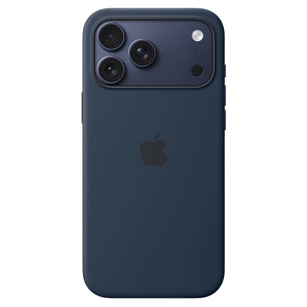 Чехол Silicone Case MagSafe совместим с ремешком через плечо 17 Pro Max Blue