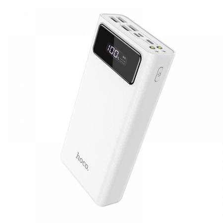 Внешний аккумулятор Power Bank Hoco J65 30000mAh с фонариком (Белый)