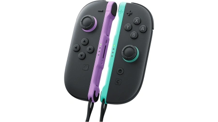 Nintendo Joy-Con 2, светло-фиолетовый и светло-зелёный — вид спереди