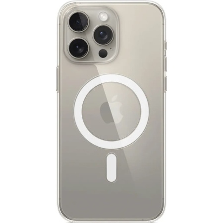 Чехол Clear Case Magnetic Natural Titanium 15 Pro