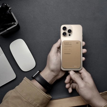 Портативный аккумулятор MOMAX Q.Mag X1 Qi2 Magnetic 10000mAh Gen 2 IP136Q2L2 Desert Gold