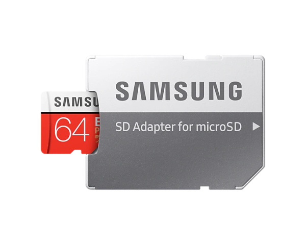Карта памяти Samsung EVO Plus (microSDXC) 64Gb class UHS-I (10+) + адаптер, запись 60 Мб/с