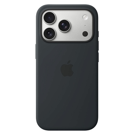 Чехол Silicone Case MagSafe совместим с ремешком через плечо 17 Pro Black