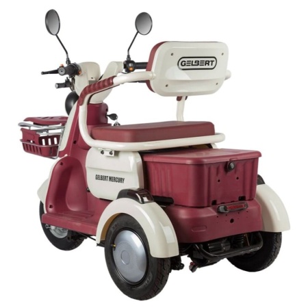 Электротрицикл Rutrike Gelbert Mercury 48V/60V 650Вт (Бело-красный-3050)