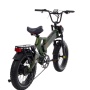 Электровелосипед Yokamura Apache 48V 20Ah Military Green — крупный задний ракурс