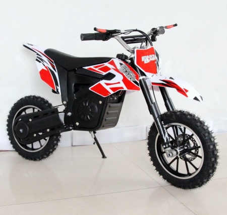 Электропитбайк GreenCamel Dirt Bike DB300, 36V 800W R14 быстросъемная батарея красный