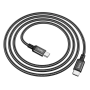 Кабель Hoco X14 Double Speed, USB-C → USB-C, PD 60 Вт, 3 А, 1 м, нейлоновая оплётка, чёрный