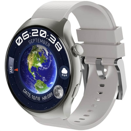 Умные смарт-часы HW6 Mini Amoled 1.52" Silver