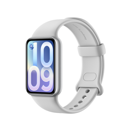Xiaomi Smart Band 10 Pro Glacier Silver — ракурс слева