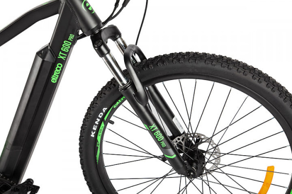 Электровелосипед Eltreco XT 600 Pro (Серо-зеленый-2664)