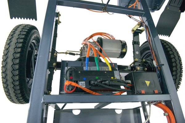 Грузовой электротрицикл Rutrike КАРГО Кабина Дуал NEXT 72V2000W (Темно-зеленый)