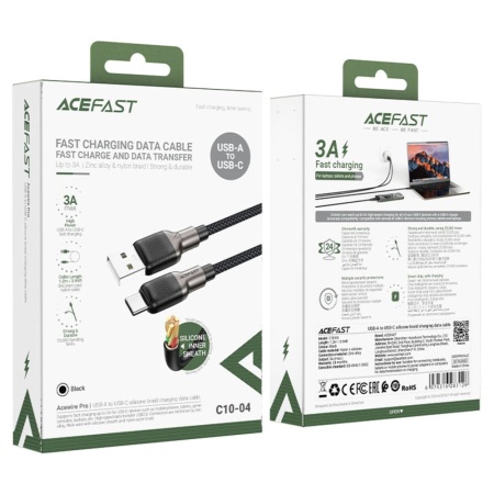 Кабель AceFast USB-A - USB-C C10-04