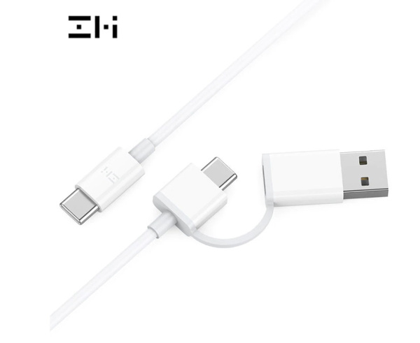 Кабель 2in1 USB/Type-C/Type-C Xiaomi ZMI 100см White AL311 (арт. 04128)