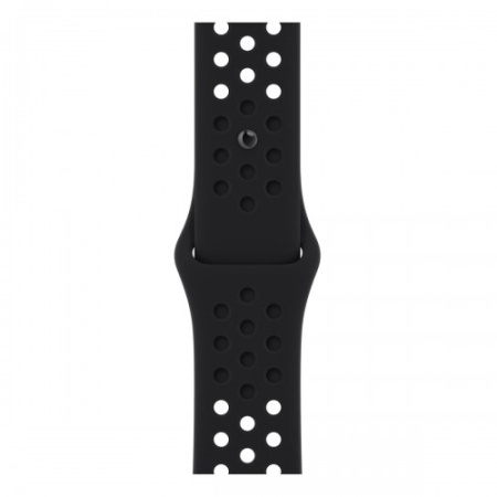 Смарт-часы Apple Watch Nike S8, 45 mm, корпус из алюминия цвета «тёмная ночь», спортивный ремешок Nike цвета «Black/Black»