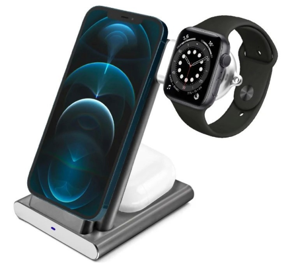 Док-станция COTEetCI Base 3 в 1 для Apple Watch / iPhone / AirPods CS5700-GY (Gray)