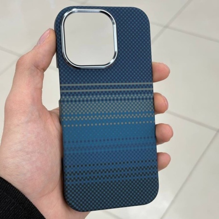 Чехол Mobikas Armor Grid Kevlar IPhone 16 Pro Blue Pixel