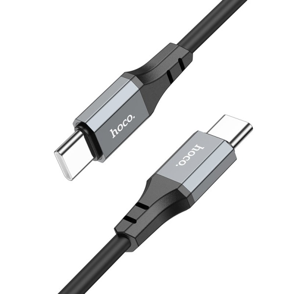 Кабель Hoco X86 Spear USB-C — USB-C, 60 Вт, 1 м, чёрный