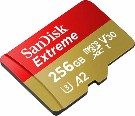 Карта памяти microSDXC UHS-I U3 SANDISK Extreme 256 ГБ (160 МБ/с)