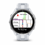 Garmin Forerunner 965, белый: демонстрация карты и поворота через 93,9 м