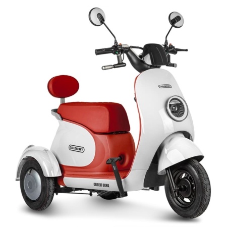 Электротрицикл Rutrike Gelbert Ogma 48V/60V 650Вт (Бело-красный-3120)