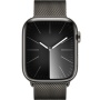 Apple Watch Series 9, 41 mm, корпус из нержавеющей стали цвета «графит», миланский сетчатый ремешок цвета «графит»