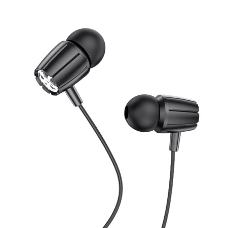 Проводные наушники Hoco M88 Graceful, Jack 3.5mm, 1.2 м, черный