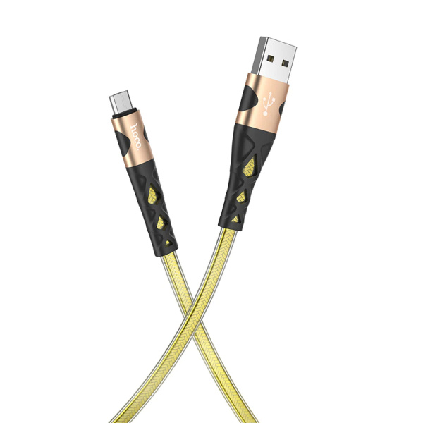 Кабель USB Hoco U105 USB - MicroUSB 2.4A 1.2m Золотой