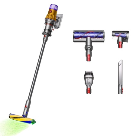 Вертикальный беспроводной пылесос Dyson V12 Slim Absolute detected (SV46) Yellow/Nickel